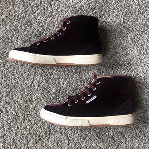 Superga Velvet High top Sneakers